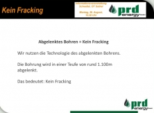 Horizontalbohrung bedeutet kein Fracking (prd)