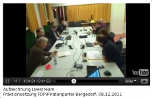 Standbild Streamingsession Fraktionssitzung FDP/Piratenpartei Bergedorf