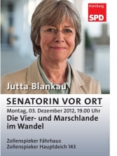 Flugblatt SPD-Veranstaltung »Die Vier- und Marschlande im Wandel«